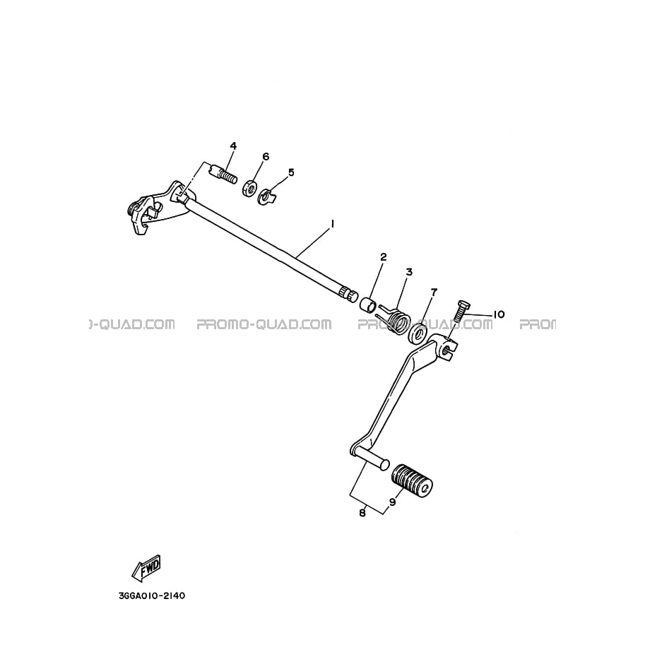 AXE DE SELECTEUR     PEDALE  Yamaha  2004 350  Original parts OEMAXE DE SELECTEUR     PEDALE  Yamaha  2004 350  Original parts OEM