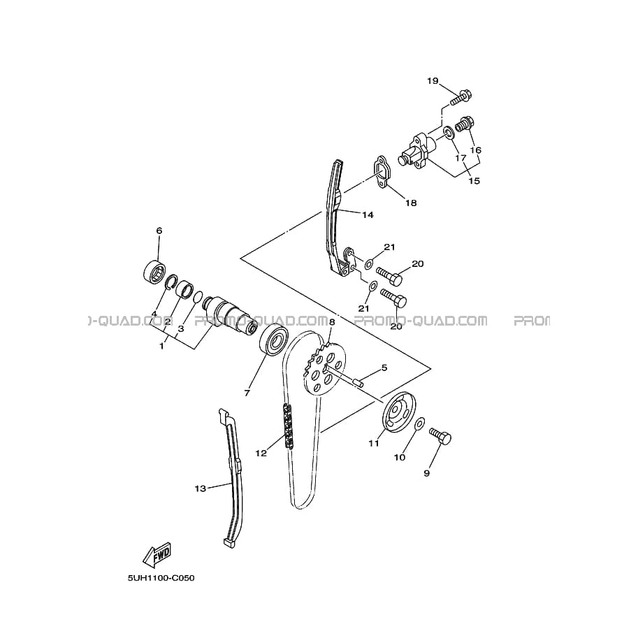 ARBRE A CAMES     CHAINE DE DISTRIBUTION  Yamaha  2004 350  Original parts OEMARBRE A CAMES     CHAINE DE DISTRIBUTION  Yamaha  2004 350  Original parts OEM