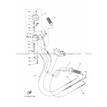 GUIDON ET CABLES pour Yamaha 350 2005 BRUIN 350 4WD 5UH8 ROMANTIQUE ROUGE