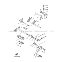 BARILLET DE SELECTION     FOURCHETTES pour Yamaha 350 2005 RAPTOR YFM350 5YT7 YAMAHA BLACK