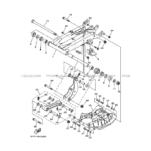 BRAS ARRIERE pour Yamaha 350 2005 RAPTOR YFM350 5YT7 YAMAHA BLACK