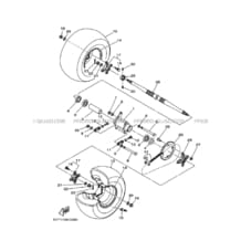 ROUE ARRIERE pour Yamaha 350 2005 RAPTOR YFM350 5YT7 YAMAHA BLACK