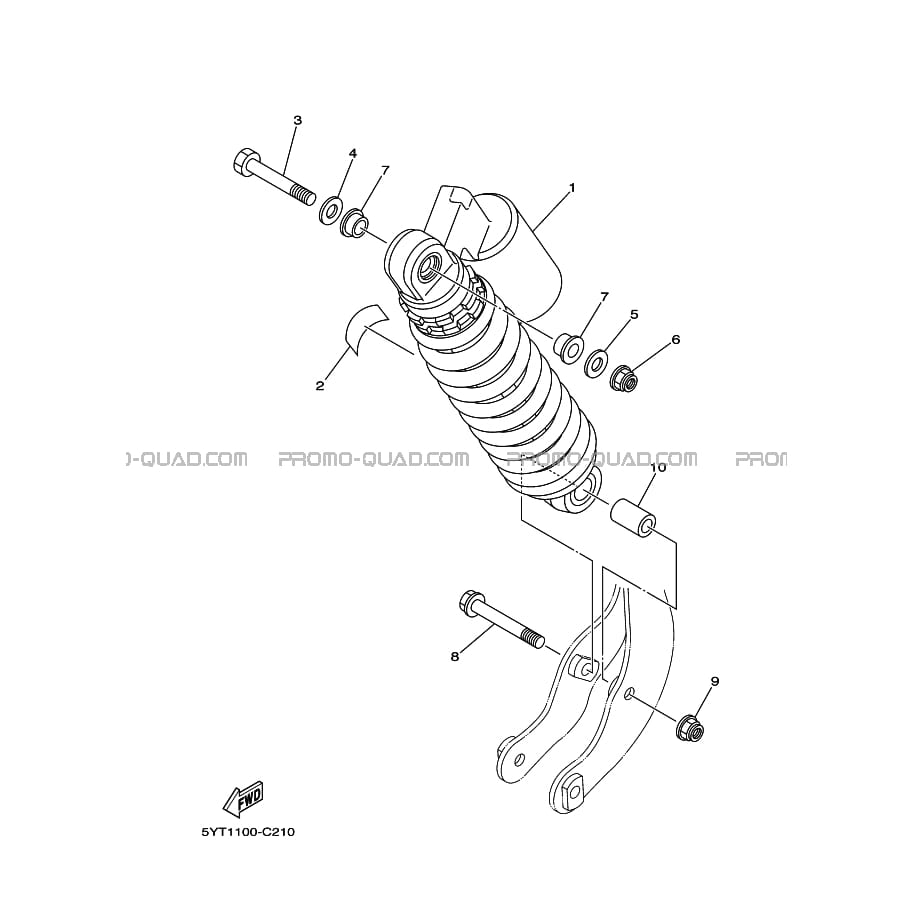 AMORTISSEUR ARRIERE  Yamaha  2005 350  Original parts OEM