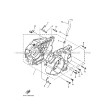 CARTER MOTEUR pour Yamaha 350 2005 RAPTOR YFM350 5YT9 DARK GRAY METALLIC E