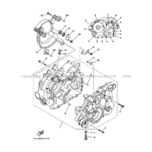 CARTER MOTEUR pour Yamaha 350 2006 BRUIN 350 4WD 5UHD ROMANTIQUE ROUGE