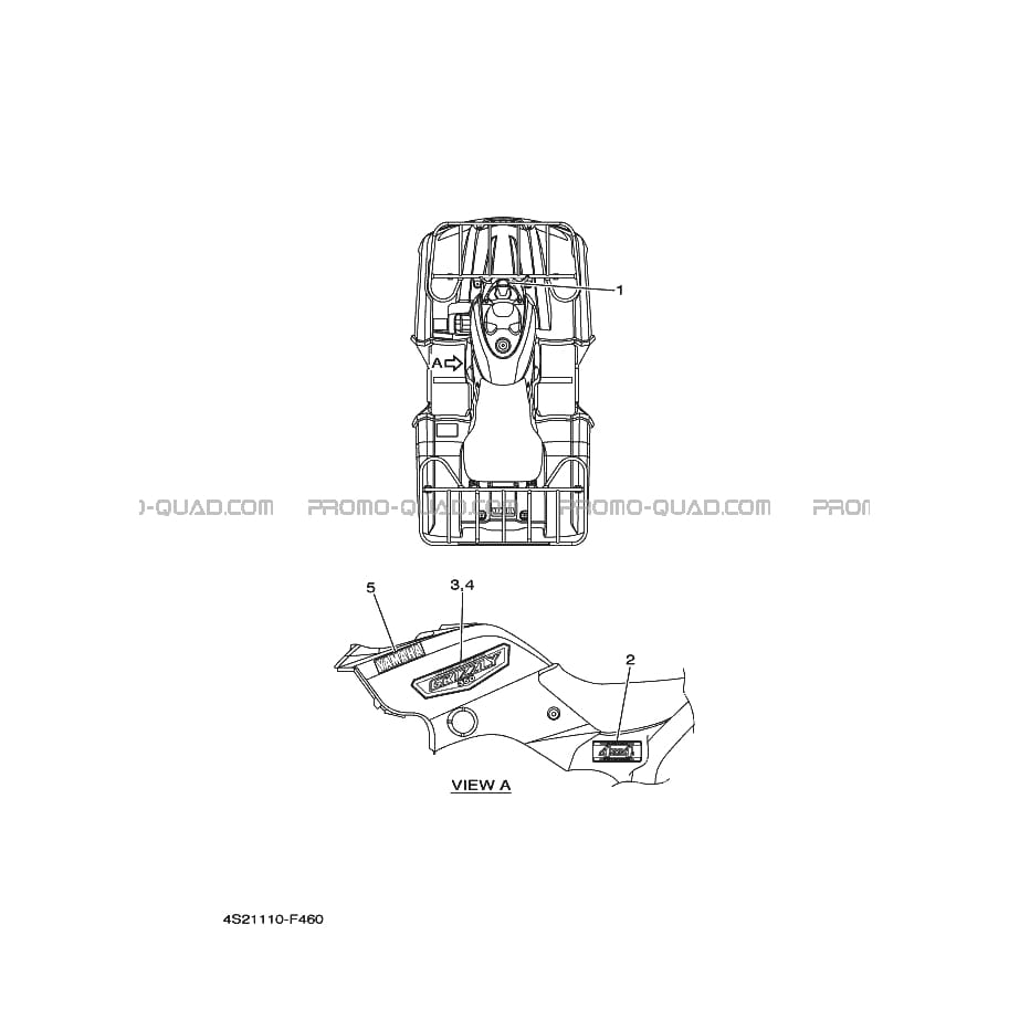 EMBLEME  Yamaha  2007 350  pièces OEMEMBLEME  Yamaha  2007 350  pièces OEM