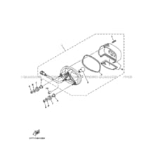 FEU ARRIERE pour Yamaha 350 2007 RAPTOR YFM350 5YTM BLACK METALLIC J