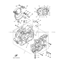CARTER MOTEUR pour Yamaha 350 2007 WOLVERINE_2WD YFM350AS 3D55 PASTEL DARK GRAY