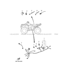 PARTIE ELECTRIQUE 2 pour Yamaha 350 2008 GRIZZLY YFM350A 38D1 PASTEL DEEP GREEN