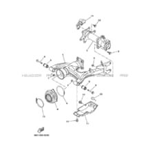 BRAS ARRIERE pour Yamaha 350 2008 GRIZZLY YFM350A 38D1 ROMANTIQUE ROUGE