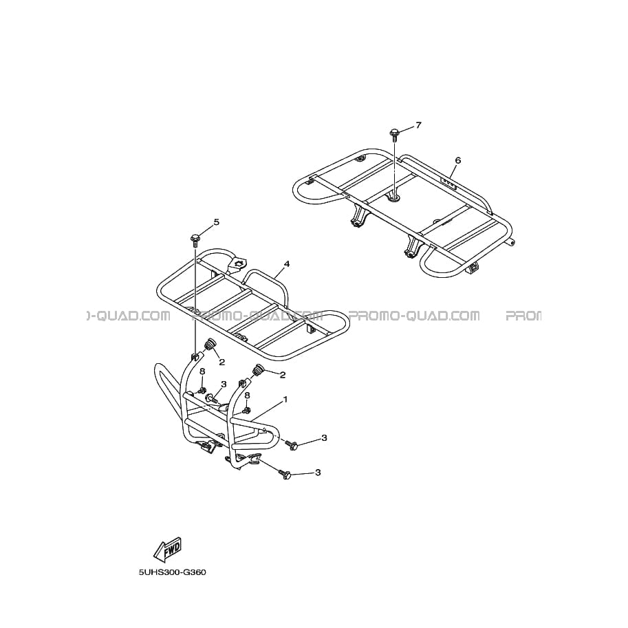 PARE CHOCS  Yamaha  2008 350  pièces OEMPARE CHOCS  Yamaha  2008 350  pièces OEM