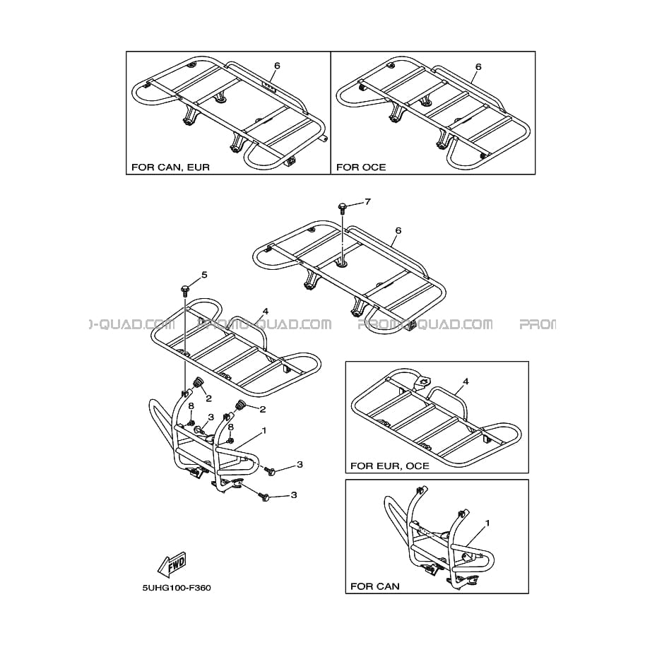 PARE CHOCS  Yamaha  2008 350  pièces OEMPARE CHOCS  Yamaha  2008 350  pièces OEM
