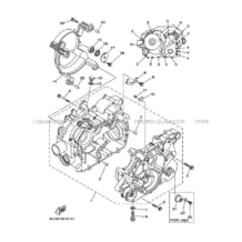 CARTER MOTEUR pour Yamaha 350 2008 GRIZZLY YFM350FWA 5UHL ROMANTIQUE ROUGE