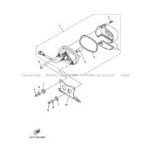 FEU ARRIERE 2 pour Yamaha 350 2008 RAPTOR YFM350R 5YTU PASTEL DARK GRAY