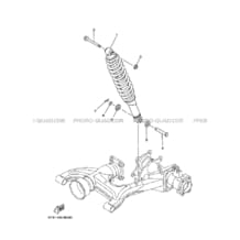 AMORTISSEUR ARRIERE pour Yamaha 350 2008 WOLVERINE_2WD YFM350AS 3D57 PASTEL DARK GRAY