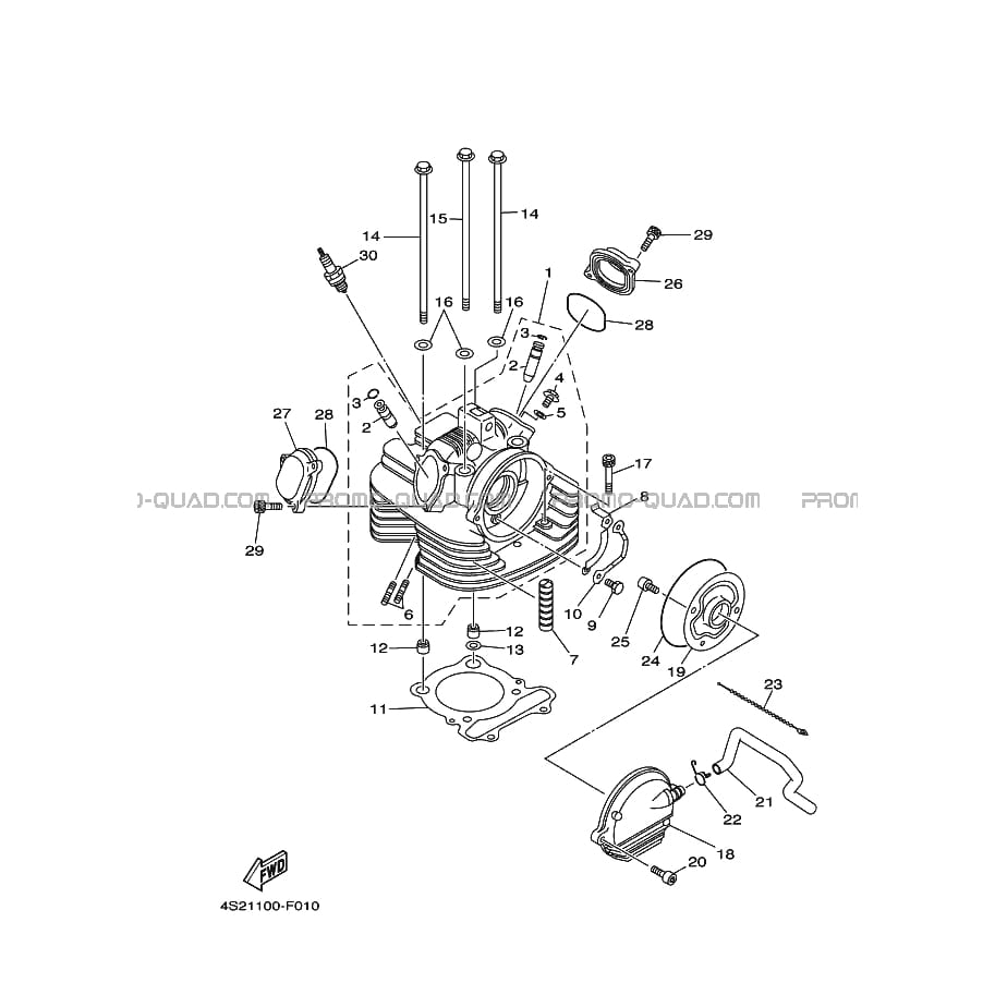 CULASSE  Yamaha  2009 350  pièces OEMCULASSE  Yamaha  2009 350  pièces OEM