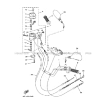GUIDON ET CABLES pour Yamaha 350 2009 GRIZZLY YFM350FWA 38P2 ROMANTIQUE ROUGE