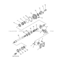 TRANSMISSION INTERMEDIAIRE pour Yamaha 350 2009 GRIZZLY YFM350FWA 5UHW PASTEL DEEP GREEN