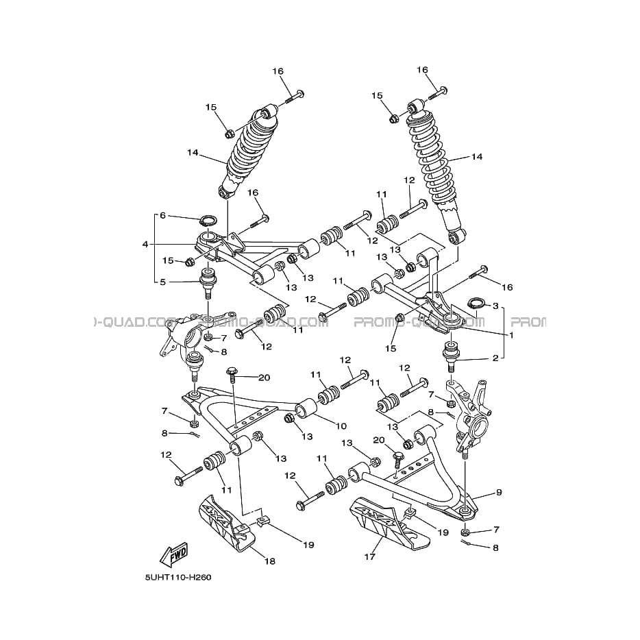 SUSPENSION     ROUE AVANT  Yamaha  2009 350  Original parts OEMSUSPENSION     ROUE AVANT  Yamaha  2009 350  Original parts OEM