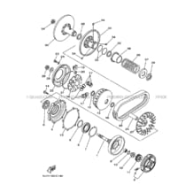 EMBRAYAGE DE DEMARREUR pour Yamaha 350 2009 GRIZZLY YFM350FWAN 4S2G BLACK METALLIC J