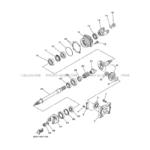 TRANSMISSION INTERMEDIAIRE pour Yamaha 350 2009 GRIZZLY YFM350FWAN 4S2G ROMANTIQUE ROUGE