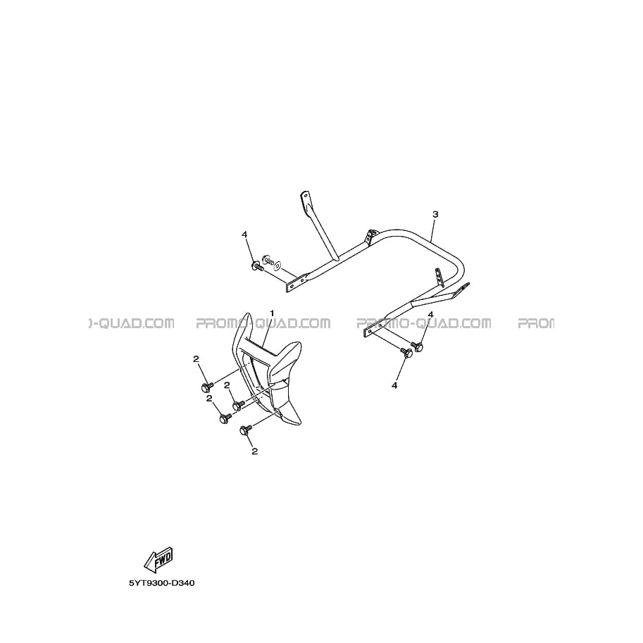 PARE CHOCS  Yamaha  2009 350  pièces OEMPARE CHOCS  Yamaha  2009 350  pièces OEM