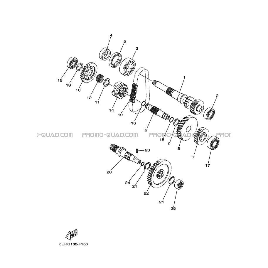 TRANSMISSION  Yamaha  2010 350  pièces OEMTRANSMISSION  Yamaha  2010 350  pièces OEM