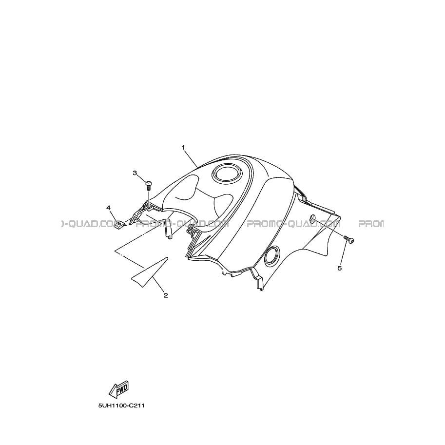 COUVERCLE LATERAL  Yamaha  2010 350  pièces OEMCOUVERCLE LATERAL  Yamaha  2010 350  pièces OEM