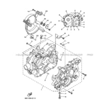 CARTER MOTEUR pour Yamaha 350 2010 GRIZZLY_4WD GRIZZLY 350 4X4 HOMOLOGATED 38P3 ROMANTIQUE ROUGE