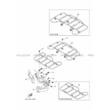PARE CHOCS pour Yamaha 350 2010 GRIZZLY_4WD GRIZZLY 350 4X4 IRS INDEPENDENT SUSPENSION 4S2K ROMANTIQUE ROUGE