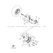 ROUE AVANT pour Yamaha 350 2011 GRIZZLY YFM350A 38D4 ROMANTIQUE ROUGE