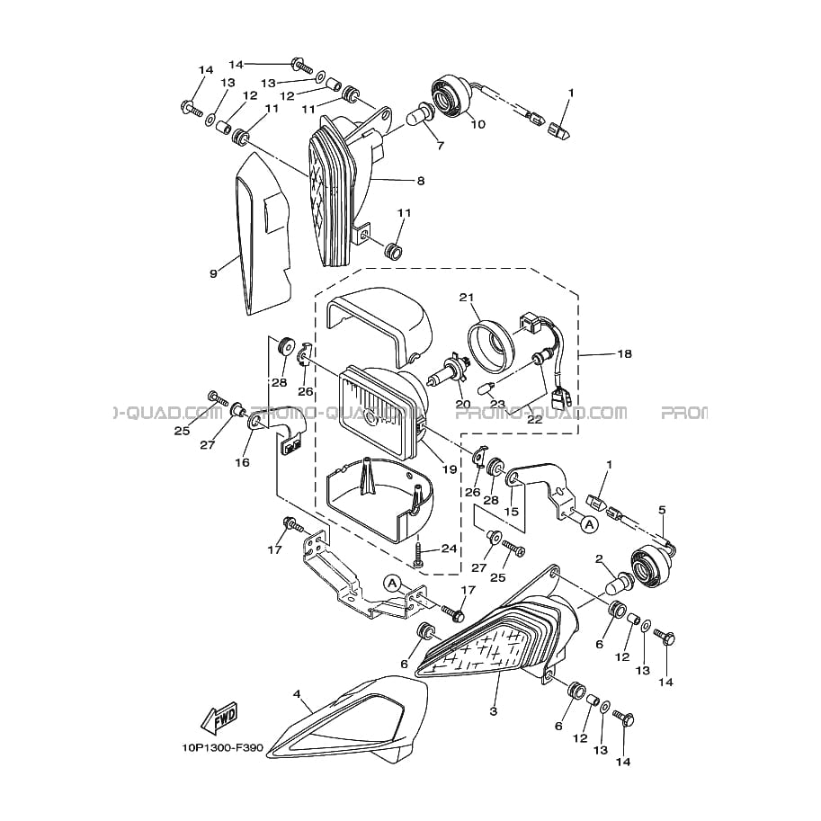 PHARE   Yamaha  2011 350  Original parts OEMPHARE   Yamaha  2011 350  Original parts OEM