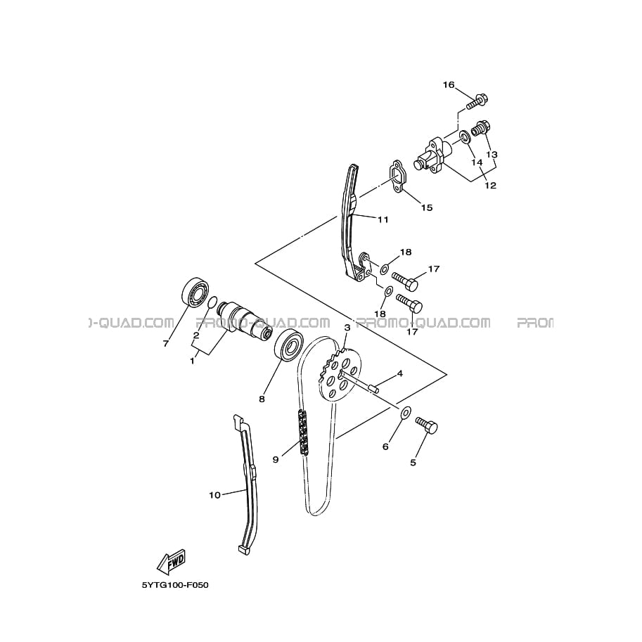 ARBRE A CAMES     CHAINE DE DISTRIBUTION  Yamaha  2011 350  Original parts OEMARBRE A CAMES     CHAINE DE DISTRIBUTION  Yamaha  2011 350  Original parts OEM