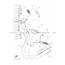 GUIDON ET CABLES pour Yamaha 350 2013 GRIZZLY YFM350FWA 1SG1 PASTEL DEEP GREEN