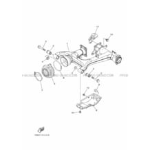 BRAS ARRIERE pour Yamaha 350 2014 GRIZZLY YFM350FWA 1NSE ROMANTIQUE ROUGE