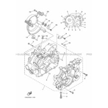 CARTER MOTEUR pour Yamaha 350 2014 GRIZZLY YFM350FWA 1NSE ROMANTIQUE ROUGE