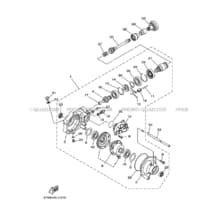 DIFFERENTIEL AVANT pour Yamaha 350 2014 GRIZZLY YFM350FWA 1NSE ROMANTIQUE ROUGE
