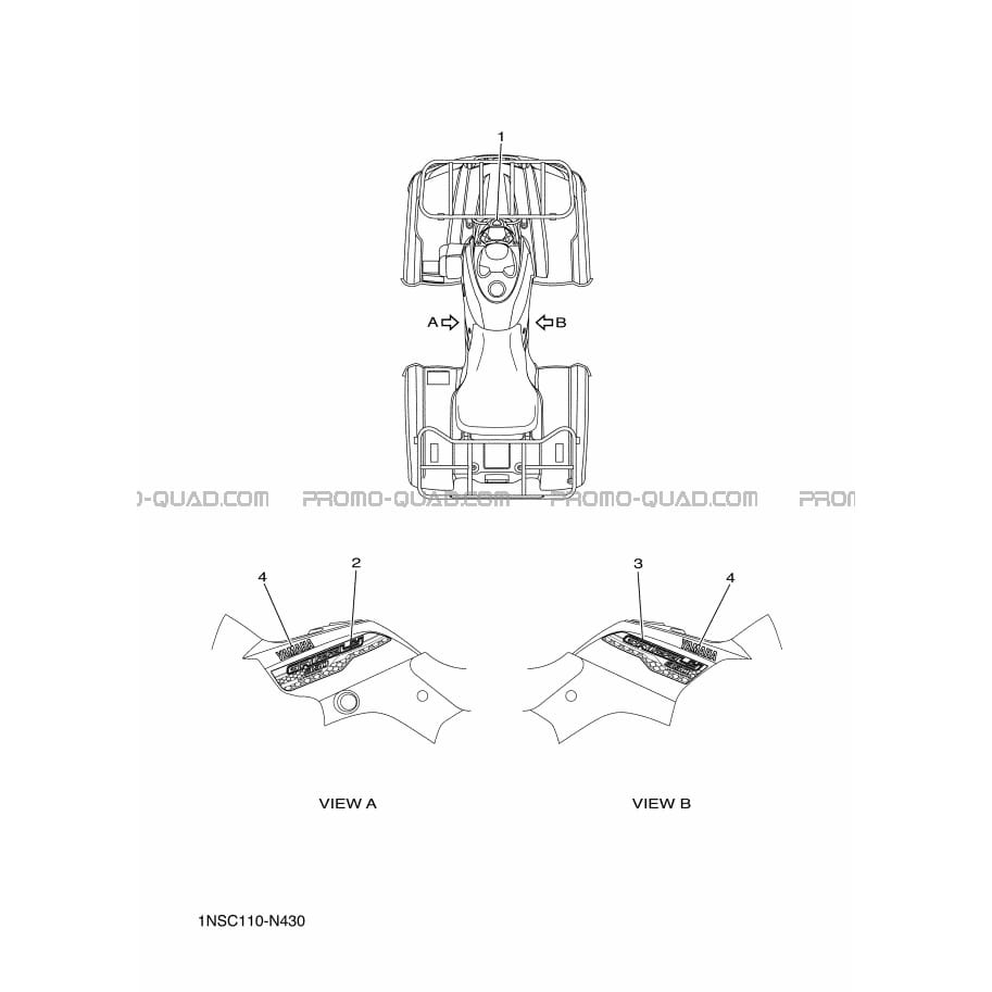 EMBLEME  Yamaha  2015 350  pièces OEMEMBLEME  Yamaha  2015 350  pièces OEM