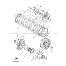 EMBRAYAGE DE DEMARREUR pour Yamaha 400 1994 KODIAK YFM400FW 4GB7 DARK GRAYISH CYAN SOLID 4
