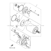 DEMARREUR pour Yamaha 400 1995 YF400M-FW 4GB8 LOW GLOSS GRAY