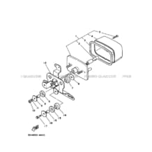 FEU ARRIERE 2 pour Yamaha 400 1996 KODIAK 400 4WD 4SH4 YELLOWISH GRAY SOLID 3