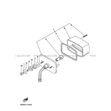 FEU ARRIERE pour Yamaha 400 1998 YFM YFM400FW 4SHB AROMA GREEN