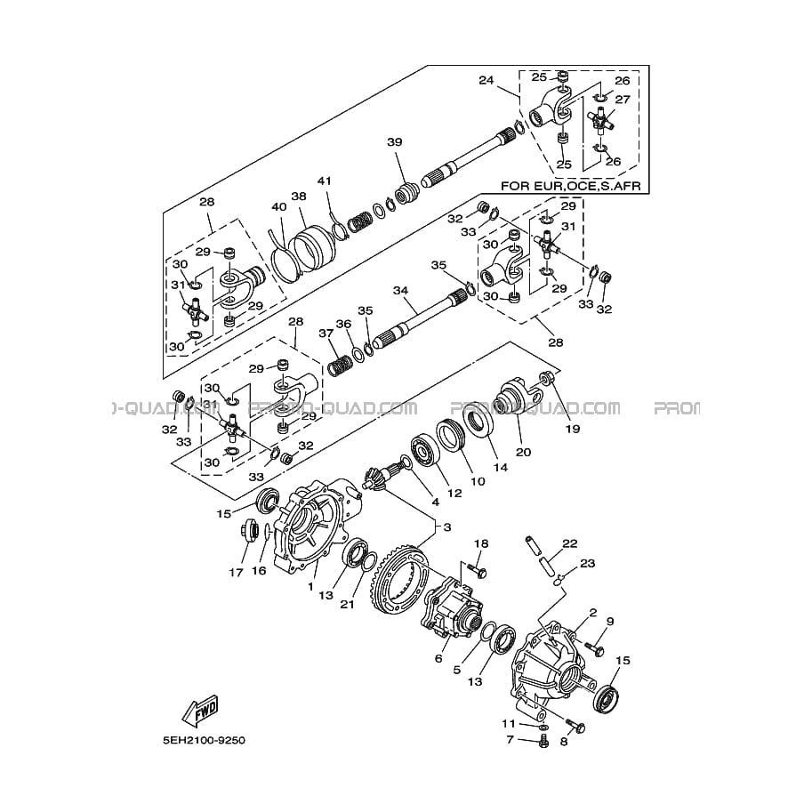 DIFFERENTIEL AVANT  Yamaha  1999 400  Original parts OEM