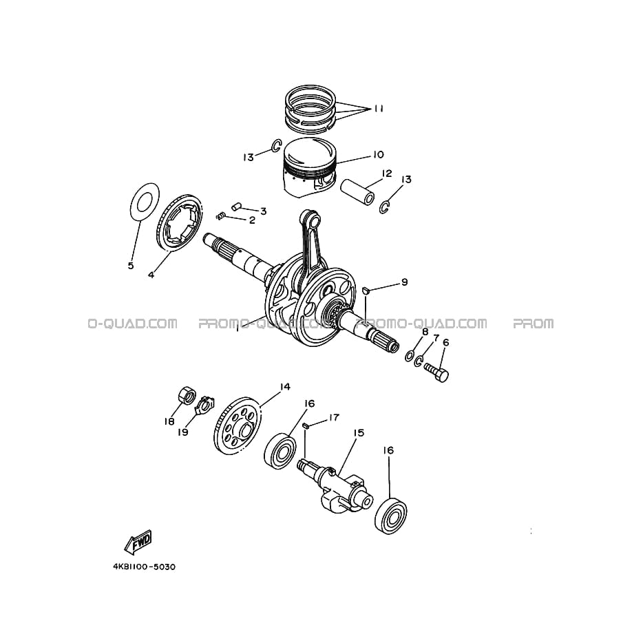 VILEBREQUIN     PISTON  Yamaha  1999 400  Original parts OEMVILEBREQUIN     PISTON  Yamaha  1999 400  Original parts OEM