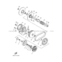 EMBRAYAGE DE DEMARREUR pour Yamaha 400 2000 KODIAK YFM400FWA 5GH4 PASTEL DEEP GREEN