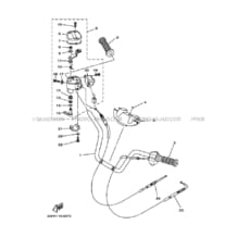 GUIDON ET CABLES pour Yamaha 400 2000 KODIAK YFM400FWA 5GH4 ROMANTIQUE ROUGE