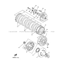 EMBRAYAGE DE DEMARREUR pour Yamaha 400 2000 YFM YFM400FW 4SHL PASTEL DEEP GREEN