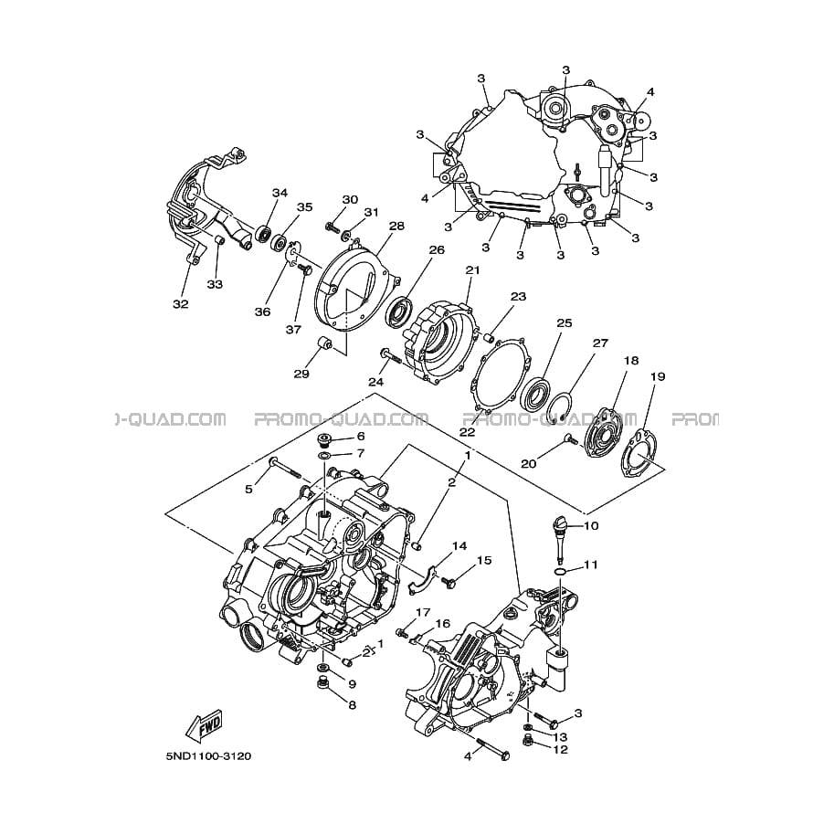 CARTER MOTEUR  Yamaha  2003 400  pièces OEMCARTER MOTEUR  Yamaha  2003 400  pièces OEM