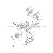 BRAS ARRIERE pour Yamaha 400 2003 KODIAK YFM400FWAN 5TE2 ROMANTIQUE ROUGE