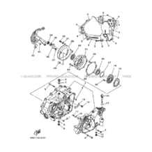 CARTER MOTEUR pour Yamaha 400 2003 KODIAK_2WD YFM400AN 5VH3 ROMANTIQUE ROUGE
